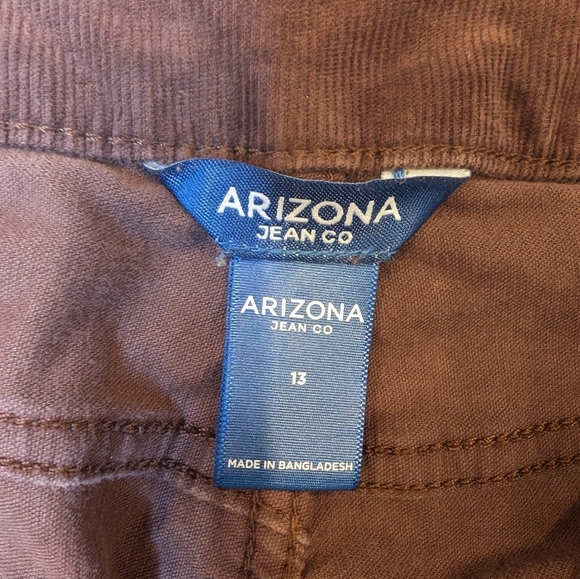 Arizona Jean Co. Brown Corduroy Faired Bell Bottom Pants Women Junior 13 - Picture 6 of 8